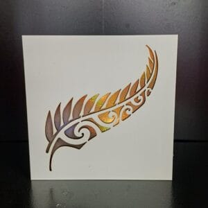 Silver Fern LED Box – Holographic Cut-Out Design