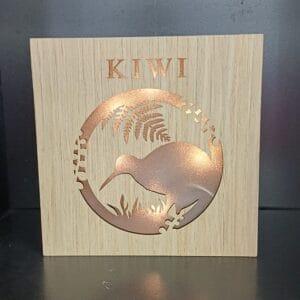 Wooden Kiwi LED Box, Cut-out Design
